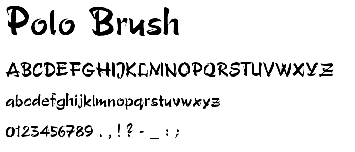 Polo Brush font